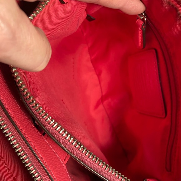 COACH PINK LEATHER SATCHEL TOTE SHOULDERBAG - Picture 6 of 13